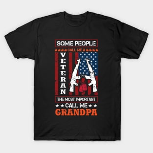 some people call me veteran the most important call me grandpa T-Shirt